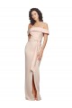 Long Sleeveless Stretch Crepe Nude Off the Shoulder Mermaid Formal Evening Gown / Prom Dress / Bridesmaid Dress Newcastle