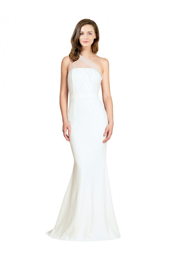 Sweep Train Sleeveless Stretch Crepe & Tulle Ivory Mermaid Formal Evening Gown / Bridesmaid Dress Newcastle