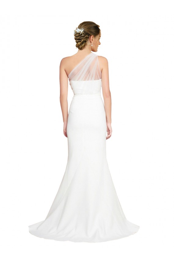 Sweep Train Sleeveless Stretch Crepe & Tulle Ivory Mermaid Formal Evening Gown / Bridesmaid Dress Newcastle