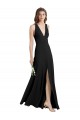 Long Sleeveless Stretch Crepe Black Halter Neck Sheath Formal Evening Gown / Prom Dress / Bridesmaid Dress Newcastle