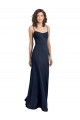 Long Sleeveless Stretch Crepe Dark Navy Sheath Formal Dress / Bridesmaid Dress Newcastle