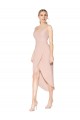 Knee Length Sleeveless Stretch Crepe Mauve Mermaid High Low Evening Gown / Prom Dress / Bridesmaid Dress Newcastle