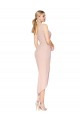 Knee Length Sleeveless Stretch Crepe Mauve Mermaid High Low Evening Gown / Prom Dress / Bridesmaid Dress Newcastle