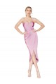 Knee Length Sleeveless Stretch Crepe Orchid Mermaid High Low Evening Gown / Prom Dress / Bridesmaid Dress Newcastle