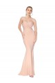 Long Sleeveless Stretch Crepe Nude Mermaid Formal Dress / Bridesmaid Dress Newcastle