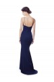 Long Sleeveless Stretch Crepe Navy Blue Mermaid Formal Dress / Bridesmaid Dress Newcastle