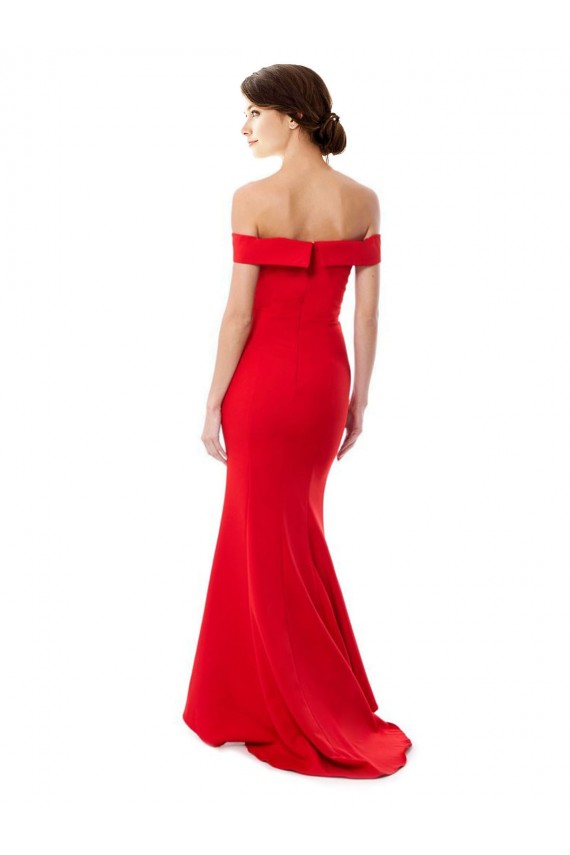 Long Sleeveless Stretch Crepe Red Mermaid Formal Evening Dress / Prom Dress / Bridesmaid Dress Newcastle