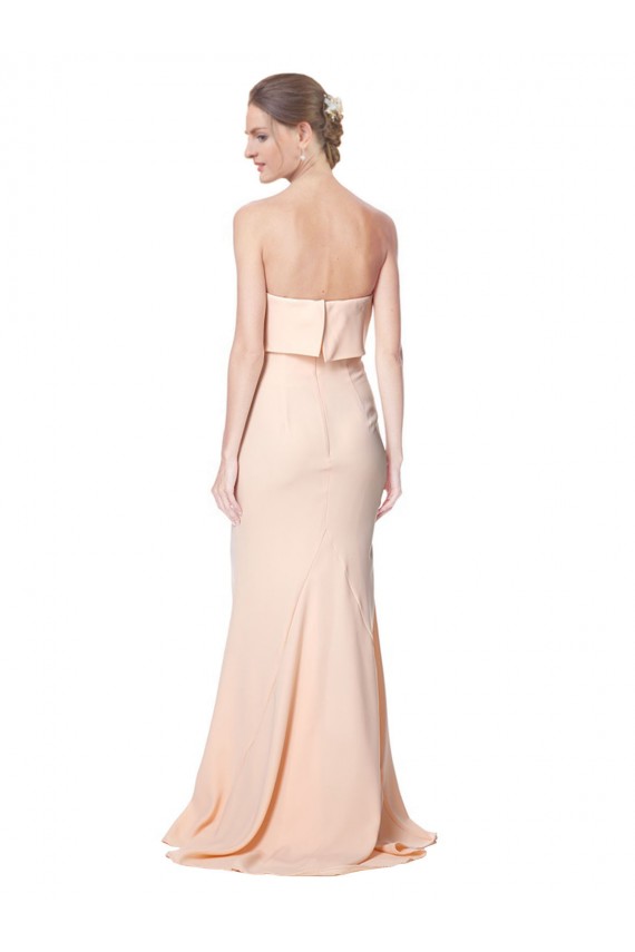 Long Sleeveless Stretch Crepe Nude Mermaid Black Tie Evening Gown / Prom Dress / Bridesmaid Dress Newcastle