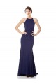 Long Sleeveless Stretch Crepe Navy Blue Mermaid Bridesmaid Dress / Formal Dress Newcastle