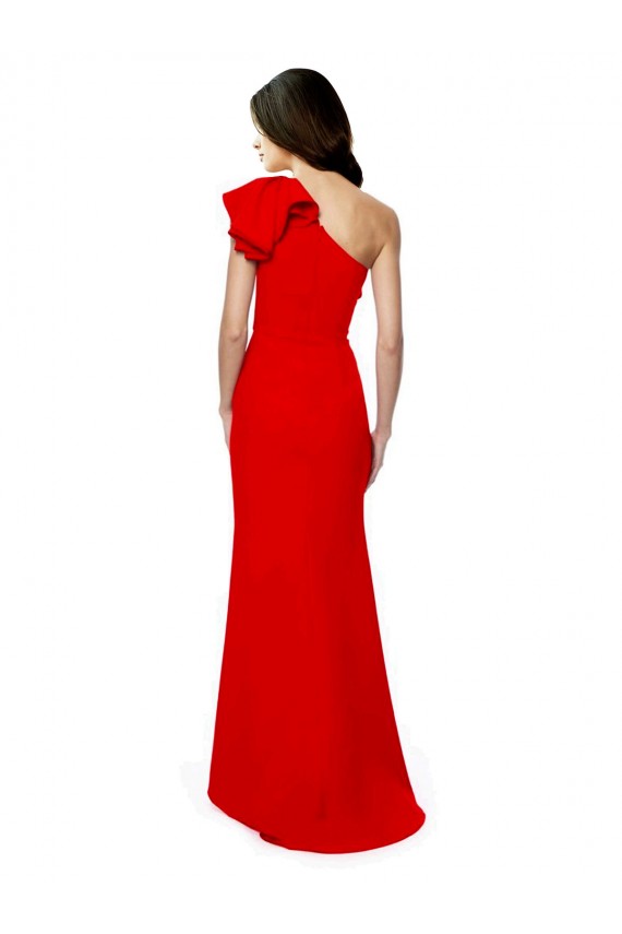Long Sleeveless Stretch Crepe Red Mermaid Formal Dress / Bridesmaid Dress Newcastle