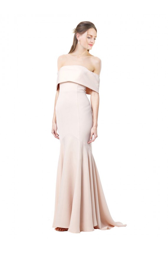 Long Sleeveless Stretch Crepe Nude Mermaid Formal Evening Gown / Prom Dress / Bridesmaid Dress Newcastle