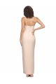Long Sleeveless Stretch Crepe Nude Sheath Semi Formal Evening Dress / Prom Dress / Bridesmaid Dress Newcastle