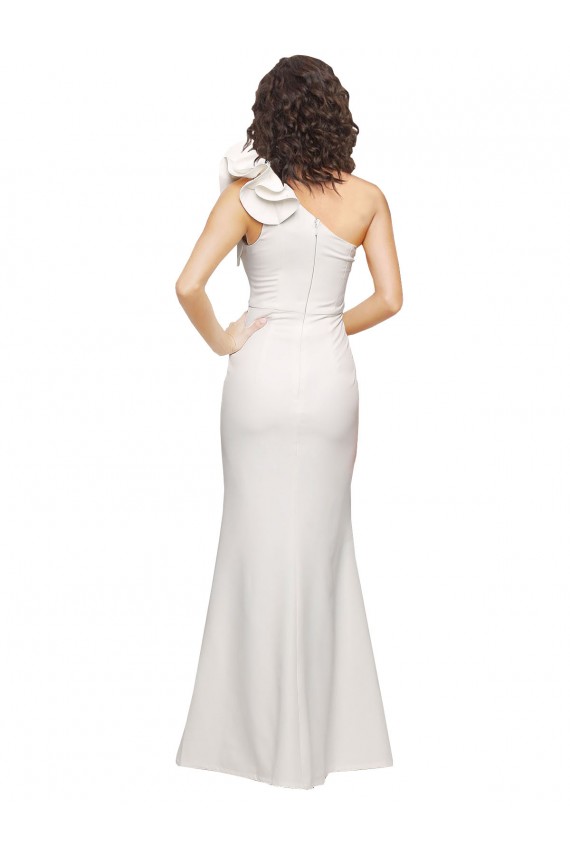 Long Sleeveless Stretch Crepe Ivory Sheath Formal Evening Dress / Bridesmaid Dress Newcastle