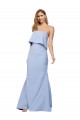 Long Sleeveless Stretch Crepe Light Sky Blue A-Line Formal Dress / Bridesmaid Dress Newcastle