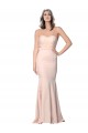 Long Sleeveless Stretch Crepe & Tulle Nude Sheath Formal Evening Gown / Prom Dress / Bridesmaid Dress Newcastle
