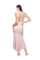 Midi Length Sleeveless Stretch Crepe Pink Sheath High Low Evening Gown / Prom Dress / Bridesmaid Dress Newcastle