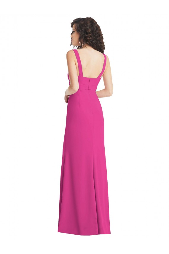Long Sleeveless Stretch Crepe Fuchsia Trumpet Semi Formal Evening Dress / Prom Dress / Bridesmaid Dress Newcastle