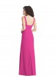 Long Sleeveless Stretch Crepe Fuchsia Trumpet Semi Formal Evening Dress / Prom Dress / Bridesmaid Dress Newcastle
