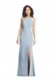 Long Sleeveless Stretch Crepe Light Sky Blue Halter Neck Trumpet Formal Evening Gown / Prom Dress / Bridesmaid Dress Newcastle