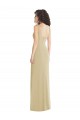Long Sleeveless Stretch Crepe Champagne Trumpet Formal Evening Gown / Prom Dress / Bridesmaid Dress Newcastle