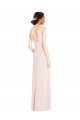 Long Sleeveless Stretch Crepe Pink A-Line Black Tie Evening Dress / Prom Dress / Bridesmaid Dress Newcastle