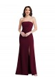 Long Sleeveless Stretch Crepe Burgundy Gold Trumpet Semi Formal Evening Dress / Prom Dress / Bridesmaid Dress Newcastle