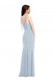 Long Sleeveless Stretch Crepe Light Sky Blue Trumpet Bridesmaid Dress / Formal Dress Newcastle