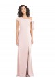 Long Cap Sleeves Stretch Crepe Pink Trumpet Formal Evening Gown / Prom Dress / Bridesmaid Dress Newcastle