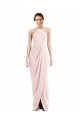 Long Sleeveless Stretch Crepe Pink Halter Neck Trumpet Semi Formal Evening Dress / Prom Dress / Bridesmaid Dress Newcastle