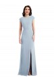 Long Cap Sleeves Stretch Crepe Light Sky Blue Trumpet Formal Evening Gown / Prom Dress / Bridesmaid Dress Newcastle