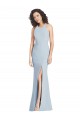 Long Sleeveless Stretch Crepe Light Sky Blue Halter Neck Trumpet Evening Dress / Bridesmaid Dress Newcastle