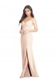 Long Sleeveless Stretch Crepe Nude Trumpet Semi Formal Evening Dress / Prom Dress / Bridesmaid Dress Newcastle
