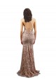 Long Sleeveless Stretch Crepe & Sequin Tulle Rose Gold Mermaid Formal Evening Gown / Prom Dress / Bridesmaid Dress Newcastle