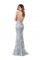 Long Sleeveless Stretch Crepe & Sequin Tulle Silver Mermaid Formal Evening Gown / Prom Dress / Bridesmaid Dress Newcastle