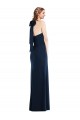 Long Sleeveless Stretch Crepe Dark Navy High Neck Trumpet Semi Formal Evening Dress / Prom Dress / Bridesmaid Dress Newcastle