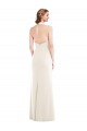 Long Sleeveless Stretch Crepe Ivory Trumpet Semi Formal Evening Dress / Prom Dress / Bridesmaid Dress Newcastle