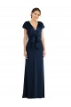 Long Cap Sleeves Stretch Crepe Dark Navy Trumpet Formal Evening Gown / Prom Dress / Bridesmaid Dress Newcastle