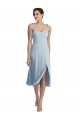 Midi Length Sleeveless Stretch Crepe Light Sky Blue A-Line Evening Gown / Prom Dress / Bridesmaid Dress Newcastle