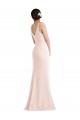 Long Sleeveless Stretch Crepe Pink V-Neck Trumpet Formal Evening Gown / Prom Dress / Bridesmaid Dress Newcastle