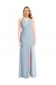Long Sleeveless Stretch Crepe Light Sky Blue Trumpet Bridesmaid Dress / Evening Dress Newcastle