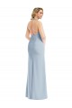 Long Sleeveless Stretch Crepe Light Sky Blue Trumpet Bridesmaid Dress / Evening Dress Newcastle