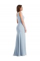 Long Sleeveless Stretch Crepe Light Sky Blue One Shoulder Trumpet Formal Evening Gown / Prom Dress / Bridesmaid Dress Newcastle