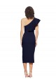 Midi Length Sleeveless Stretch Crepe Dark Navy Sheath Formal Evening Gown / Prom Dress / Bridesmaid Dress Newcastle