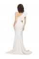Sweep Train Sleeveless Stretch Crepe Ivory One Shoulder Sheath Semi Formal Evening Dress / Prom Dress / Bridesmaid Dress Newcastle