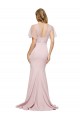 Short Sleeves Long Stretch Crepe & Tulle Mauve Sheath Formal Evening Gown / Prom Dress / Bridesmaid Dress Newcastle