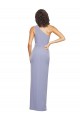 Long Sleeveless Stretch Crepe Smoke Blue One Shoulder Sheath Formal Evening Gown / Prom Dress / Bridesmaid Dress Newcastle