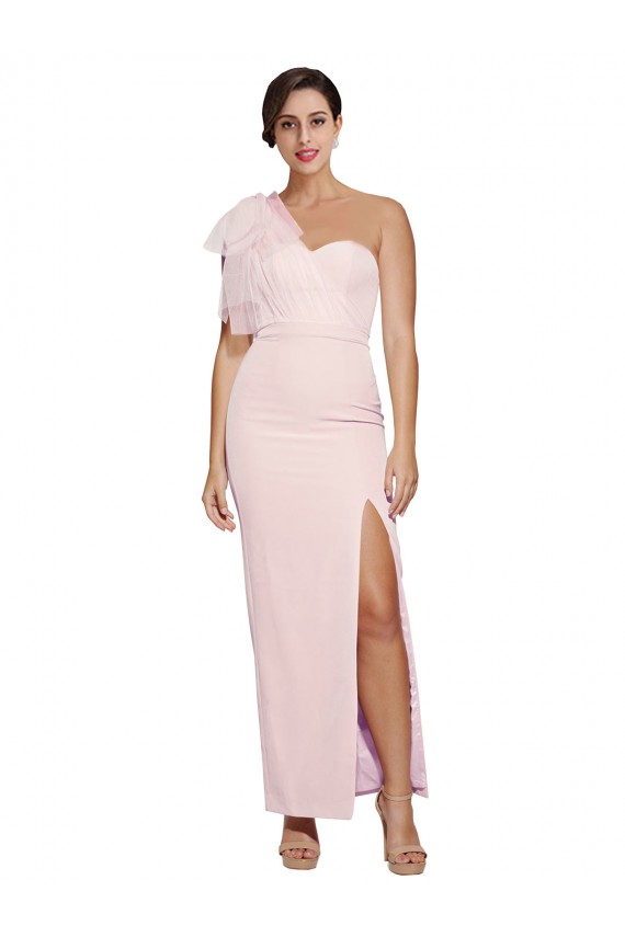 Long Sleeveless Stretch Crepe Pink Sheath Formal Evening Gown / Prom Dress / Bridesmaid Dress Newcastle