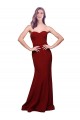 Long Sleeveless Stretch Crepe Burgundy Sheath Formal Evening Gown / Prom Dress / Bridesmaid Dress Newcastle