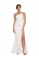 Sweep Train Sleeveless Stretch Crepe Ivory Sheath Semi Formal Evening Dress / Prom Dress / Bridesmaid Dress Newcastle