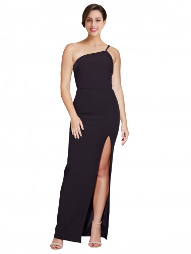 Long Sleeveless Stretch Crepe Black Sheath Formal Evening Gown / Prom Dress / Bridesmaid Dress Newcastle